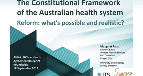 The Constitutional Framework of the Australian health system