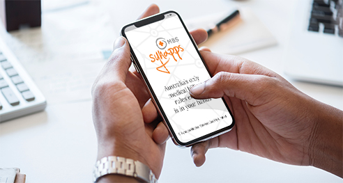 Synapps app being used on a mobile device